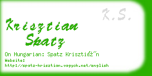 krisztian spatz business card